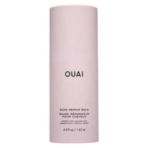 OUAI Bond Repair Balm, In Shower Hair Mask for Damaged Hair, 4.8 oz | Bond Repair Hair Treatment, Repairs & Strengthens Hair in 3 Minutes, Color Safe & Vegan With Silk Protein & Hyaluronic Acid