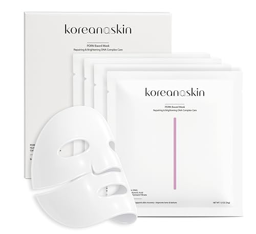 Koreana Skin K-Beauty PDRN DNA Complex Hydrogel Sheet Mask – Korean Regenerative Salmon DNA & Multi-Weight Hyaluronic Acid for Anti-Aging, Firming, Brightening, Deep Hydration – Box of 4
