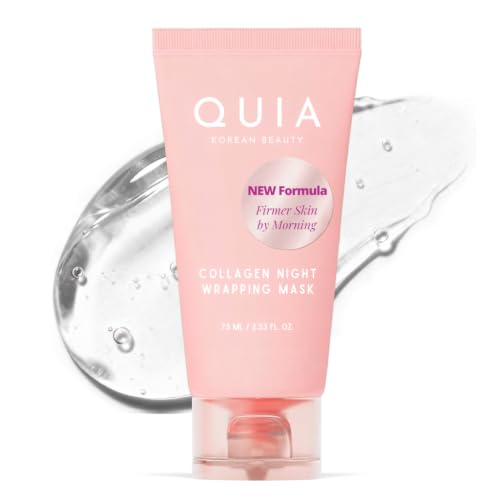 QUIA Collagen Wrapping Mask 75ml - Clinical +92% Firmer Appearance - Overnight Glass Skin Peel Off - Korean Skincare - All Skin Types - Better Than Sheet Masks