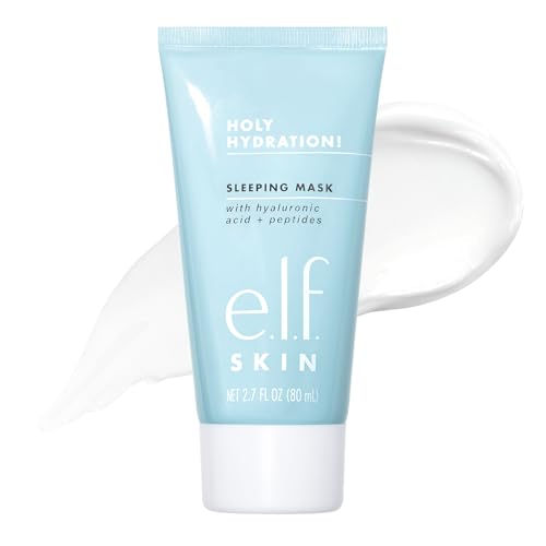 e.l.f. SKIN Holy Hydration! Sleeping Mask, Moisturizing & Plumping Dual-Use Sleep Or Rinse-Off Face Mask, Soothes Skin With A Creamy Formula