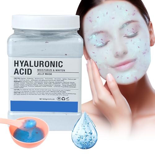 Angeland Jelly Mask for Facials Professional, Hydrating & Moisturizing Peel-Off Natural Gel Face Mask SkinCare, Professional Spa Use Jelly Face Masks, Deep Hydration & Glow 23 Fl Oz (Hyaluronic Acid)