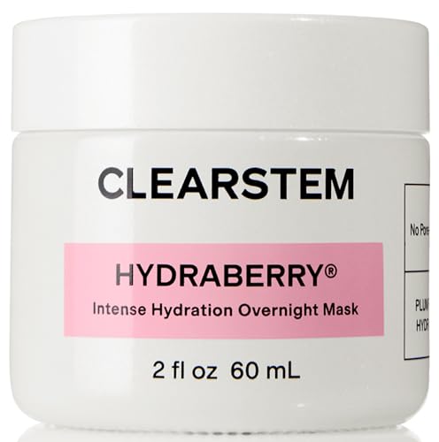 CLEARSTEM HYDRABERRY Hydrating Face Mask for Women - Night Mask for Sleeping for Women with Ceramides, Arnica & Magnesium PCA - Overnight Mask for Evening Hydration to Nourish & Protect Skin Barrier