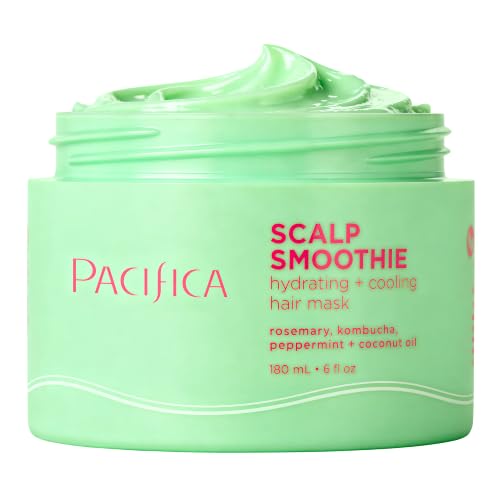 Pacifica Scalp Smoothie Hydrating Scalp Treatment & Leave-On Hair Mask, Cooling Relief for Dry, Flaky, Itchy Scalp & Thinning Hair, Vegan & Cruelty-Free, 6 fl oz