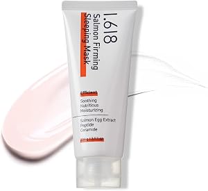 1.618 Salmon Firming Sleeping Mask 3.53oz - Korean Overnight Moisturizer Face Cream with P