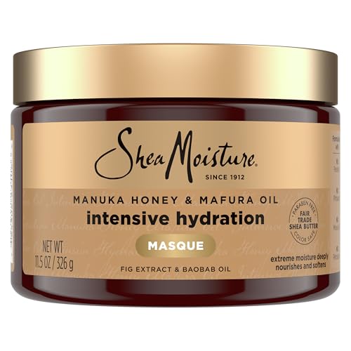 Shea Moisture Intensive Hydration Hair Masque Manuka Honey & Mafura Oil For Dry, Damaged Hair Deep Conditioning Hair Treatment 11.5 oz