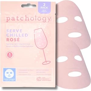 Patchology Serve Chilled Rosé Facial Sheet Mask - Hydrating & Soothing Face Mask with 