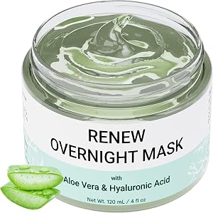 Doppeltree RENEW Overnight Face Mask with Aloe Vera & Hyaluronic Acid | 4 fl.oz | Anti