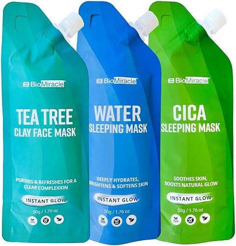 BioMiracle Face Mask Variety Pack - 3-in-1 Set with Cica Masks, Water — Side-by-side comparison of top picks in this category