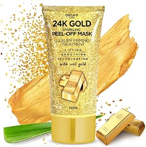 AZURE 24K Gold Firming Peel Off Face Mask- Anti Aging, Lifting, Illuminating & Revital